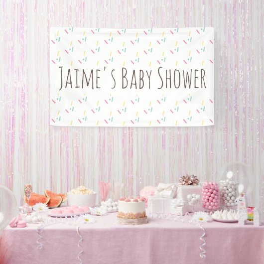 Mooie Donut Spikkels Baby Shower Spandoek (Feest)