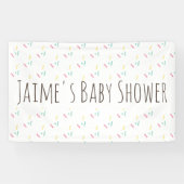 Mooie Donut Spikkels Baby Shower Spandoek (Horizontaal)