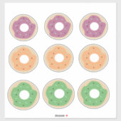 Mooie Donut Sprinkels Beleg Bakkerij Sticker (Vel)