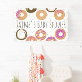 Mooie Donuts Spikkels Baby Shower Spandoek (Insitu)