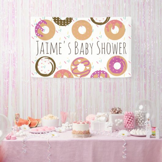 Mooie Donuts Spikkels Baby Shower Spandoek (Feest)