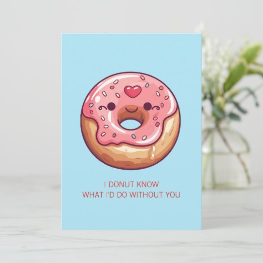 Mooie Donuts Valentijnskaart voor Kinderen Feestdagenkaart (Staand voorkant)