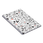 Mooie Doodle Liefde Notitieboek Journaal (Rechterzijde)