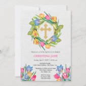 Mooie Doop Bloemen Kaart (Voorkant)