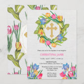 Mooie Doop Bloemen Kaart (Voorkant / Achterkant)