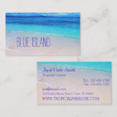 Mooie doorsnede van blauw water visitekaartje (Voorkant / Achterkant)