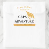 Mooie doppen van afstuderen hoed 2024 Afstuderen Vierkante Sticker (Tas)