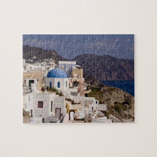 Mooie dorp Oia met witte gebouwen Legpuzzel (Horizontaal)