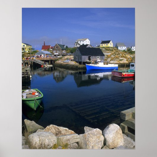 Mooie dorp Peggy's Cove met haven Poster (Voorkant)