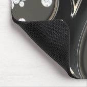 Mooie draaiende zachte roze en chocoladeboeg muismat (Hoek)