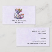 Mooie draak met elegante kroon visitekaartje (Voorkant / Achterkant)