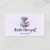 Mooie draak met elegante kroon visitekaartje (Voorkant)