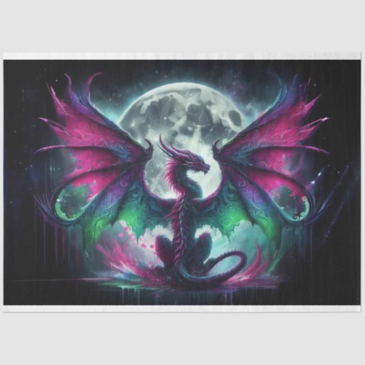 Mooie draak tissuepapier (Voorkant)