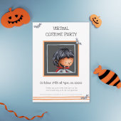 Mooie Dracula en Vleermuizen Virtuele Verkleedfees Kaart