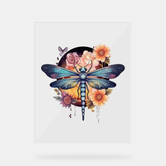 Mooie Dragonfly Acryl Bord (Voorkant)