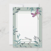 Mooie Dragonfly en een Grieks huwelijk in de tuin Bedankkaart (Achterkant)