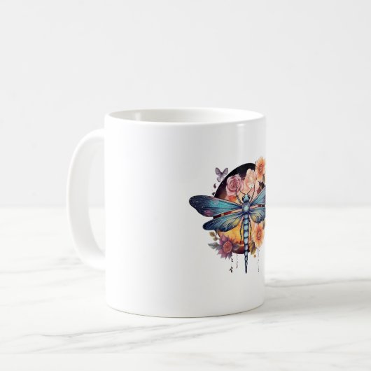 Mooie Dragonfly Koffiemok (Voorkant links)