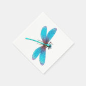 Mooie Dragonfly met Bright Blue Turquoise Servetten (Hoek)