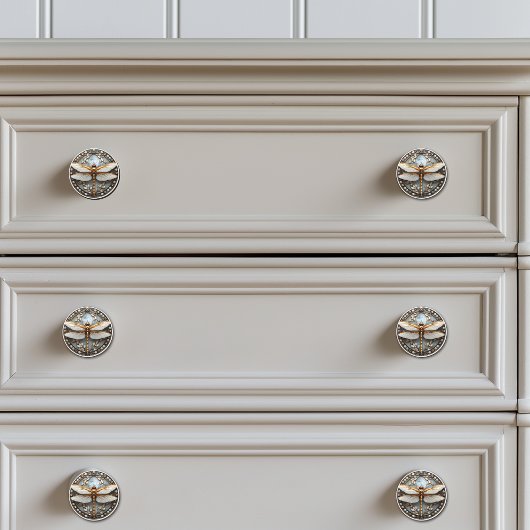 Mooie Dragonfly Pareltjes Gouden Moeder van Pearl Keramische Knop