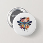 Mooie Dragonfly Ronde Button 5,7 Cm (Voorkant /achterkant)