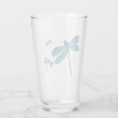 Mooie Dragonfly roze gloed originele kunst Glas (Achterkant)