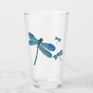 Mooie Dragonfly roze gloed originele kunst Glas