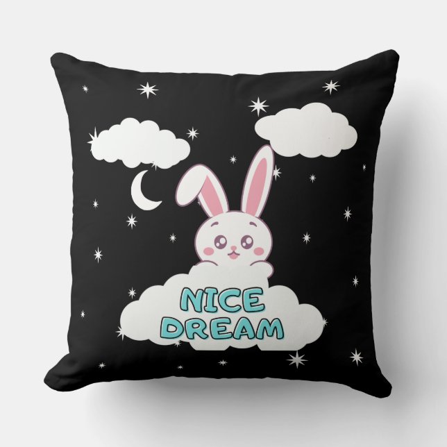 Mooie Dream Bunny - Night Sky Sierkussen (Voorkant)