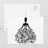 Mooie dress-weddenschap tussen meisjes briefkaart (Voorkant / Achterkant)