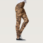 Mooie Dressy Lace Look Brown Yoga Leggings (Rechts)