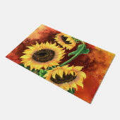 Mooie Drie zonnebloemen Doormat - Schilderen Deurmat (Schuin)