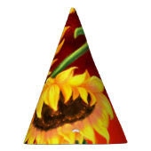 Mooie drie zonnebloemen - gemanipuleerde kunstschi feesthoedjes (Rechts)