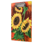 Mooie drie zonnebloemen klembord schilderen (Links)