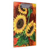 Mooie drie zonnebloemen klembord schilderen (Rechts)