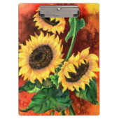 Mooie drie zonnebloemen klembord schilderen (Voorkant)