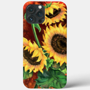 Mooie drie zonnebloemen - Kunst schilderen Case-Mate iPhone Case