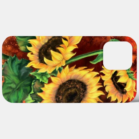 Mooie drie zonnebloemen - Kunst schilderen Case-Mate iPhone Case (Achterkant (horizontaal))