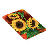 Mooie drie zonnebloemen Magnet - Schilderen Magneet (Rechterzijde)