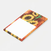 Mooie drie zonnebloemen - Migned Art Painting - Post-it® Notes (Schuin)