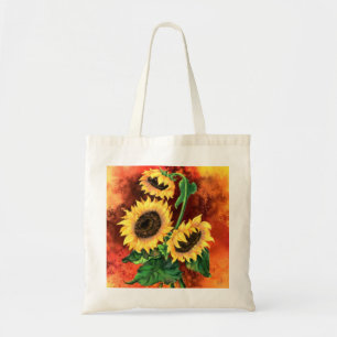 Mooie drie zonnebloemen - Migned Art Painting Tote Bag