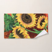 Mooie drie zonnebloemen - Schilderen  Bad Handdoek (Handdoek)
