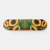 Mooie drie zonnebloemen skateboard - Schilderen (Horizontaal)