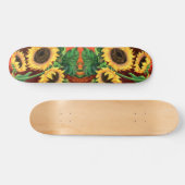 Mooie drie zonnebloemen skateboard - Schilderen (Horizontaal)