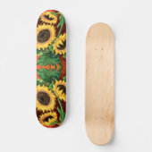 Mooie drie zonnebloemen skateboard - Schilderen (Voorkant)
