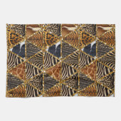 Mooie driehoek voor het afdrukken van dierenbont theedoek (Horizontaal)