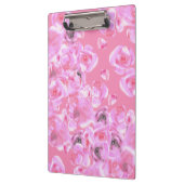 Mooie drijvende roze rozen gepersonaliseerd klembord (Links)