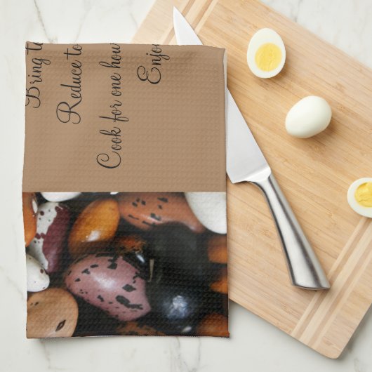 Mooie droge bonen, kookrecept thuis theedoek (Quarter Fold)