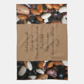 Mooie droge bonen, kookrecept thuis theedoek (Verticaal)