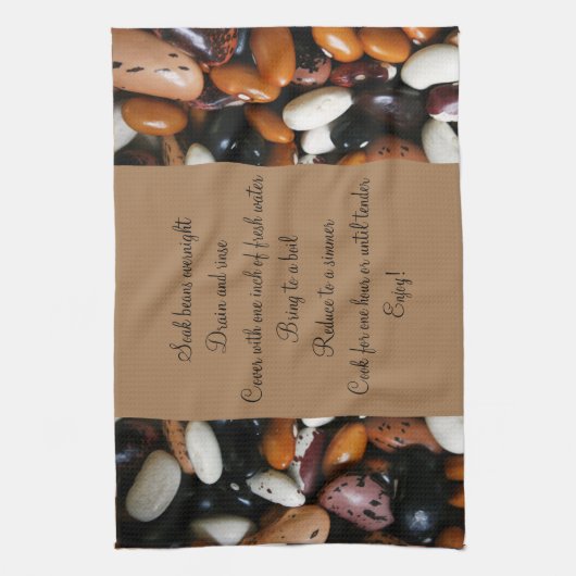 Mooie droge bonen, kookrecept thuis theedoek (Verticaal)