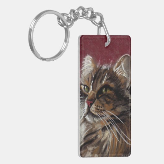 Mooie dromer - Maine Coon Cat Sleutelhanger (Voorkant Links)