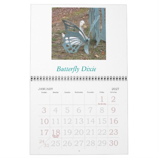Mooie droom kalender (Jan 2027)